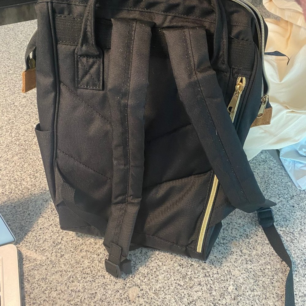 Anello Backpack, Black With Green Inside Gem